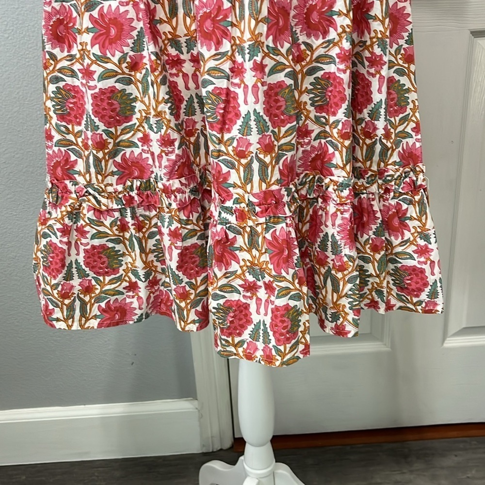 Caroline Constas Strawberry Print Floral Dress Size Medium - Picture 3 of 10